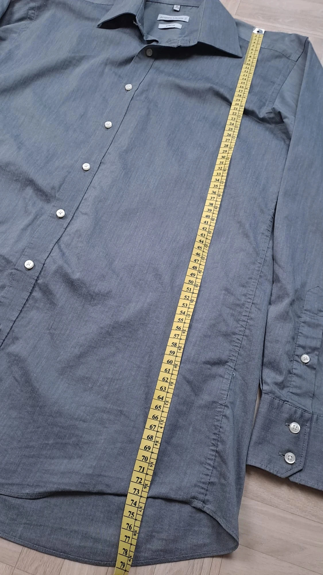Camisa Manga Longa / Angelo Litrico / Cinza Antracite / S / Masculino / Stretch / Elegante – photo 8